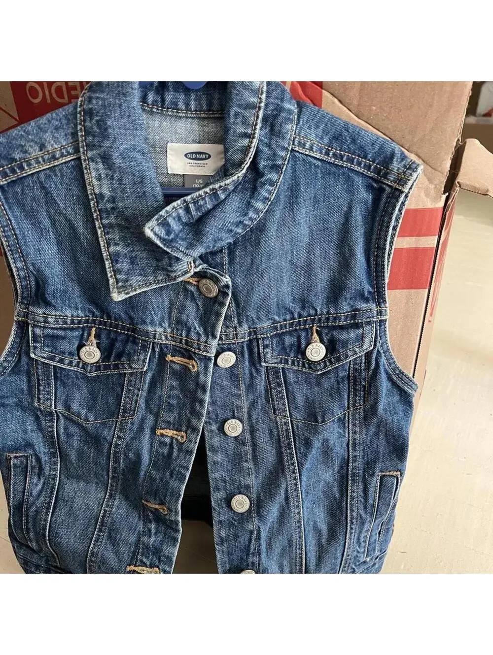Old Navy Kid's Blue and Navy Gilet